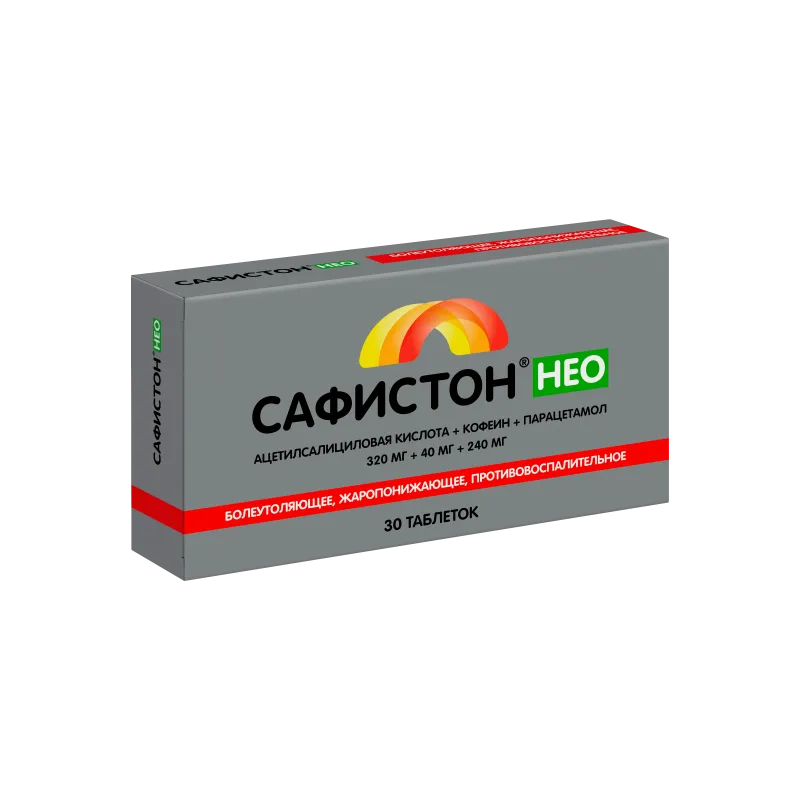 Сафистон Нео, 320 мг+40 мг+240 мг, Таблетки