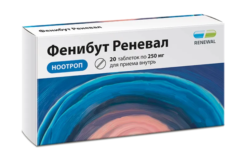Фенибут Реневал, 250 мг, Таблетки