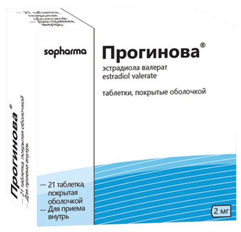 Прогинова, 2 мг, Таблетки, Покрытые Оболочкой